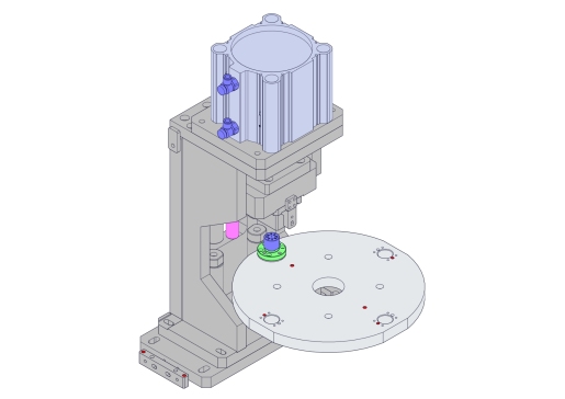 24步进电机中轴铆接机构