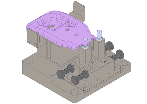 基于旋钮柱塞的快换治具机构