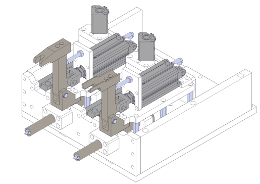 基于连杆机构的气动压紧机构