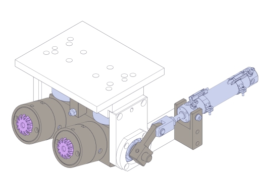 基于连杆机构的气缸摆动机构