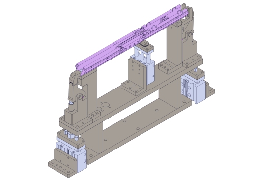基于连杆机构的气动定位压紧机构