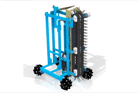 带双轨升降机构的麦轮比赛小车