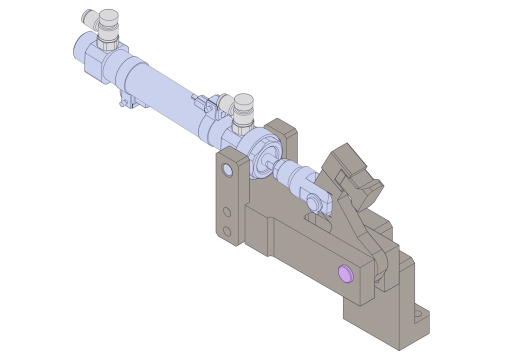 基于连杆机构的气动压紧机构
