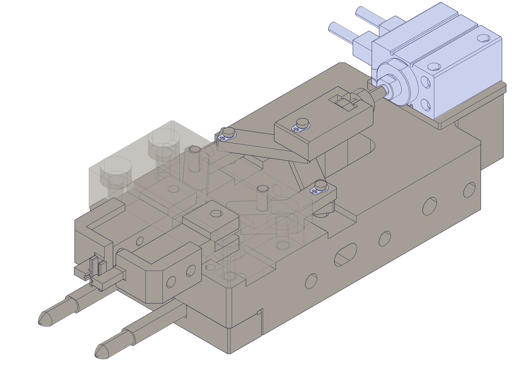 基于连杆机构的气动夹爪机构