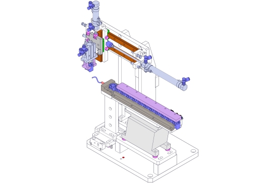 基于直线导轨的气缸移载机构