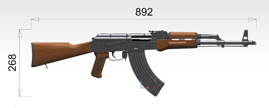 AK-47卡拉什尼科夫1947年式自动步枪Assault Rifle玩具模型非实物