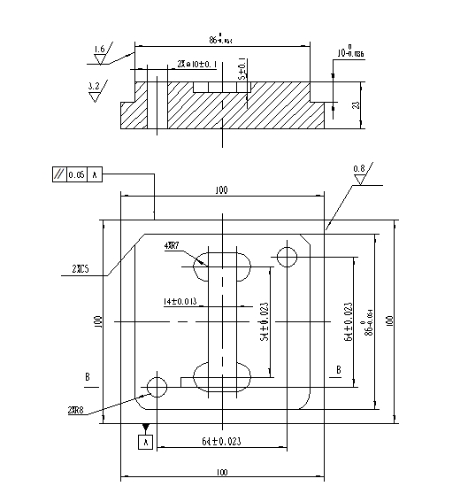 板类零件的工艺规程及钻2-Φ10孔夹具设计