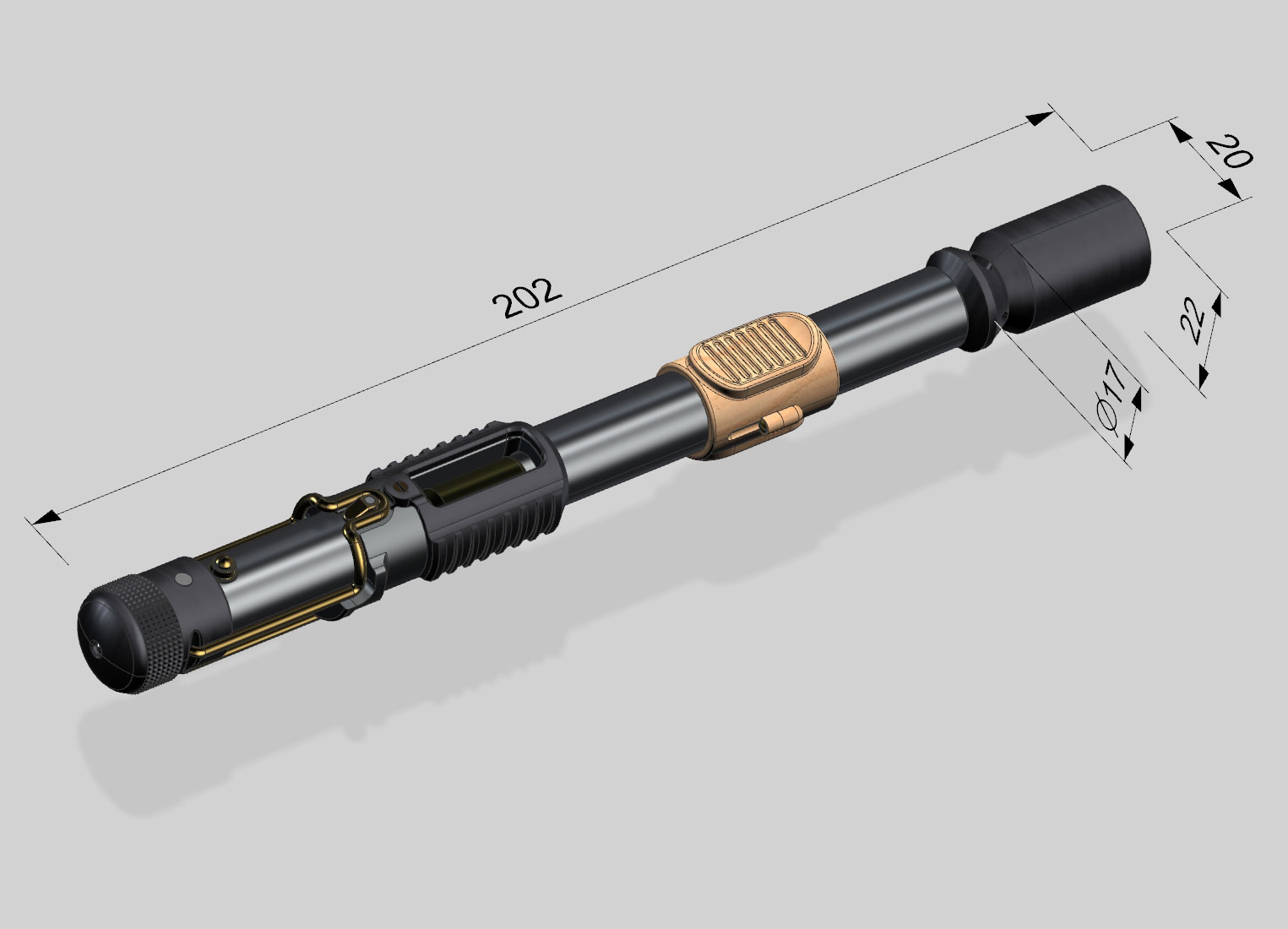 空白墨盒的笔式便携袖珍手枪