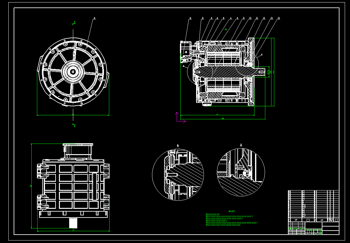 电动汽车水冷永磁同步电机