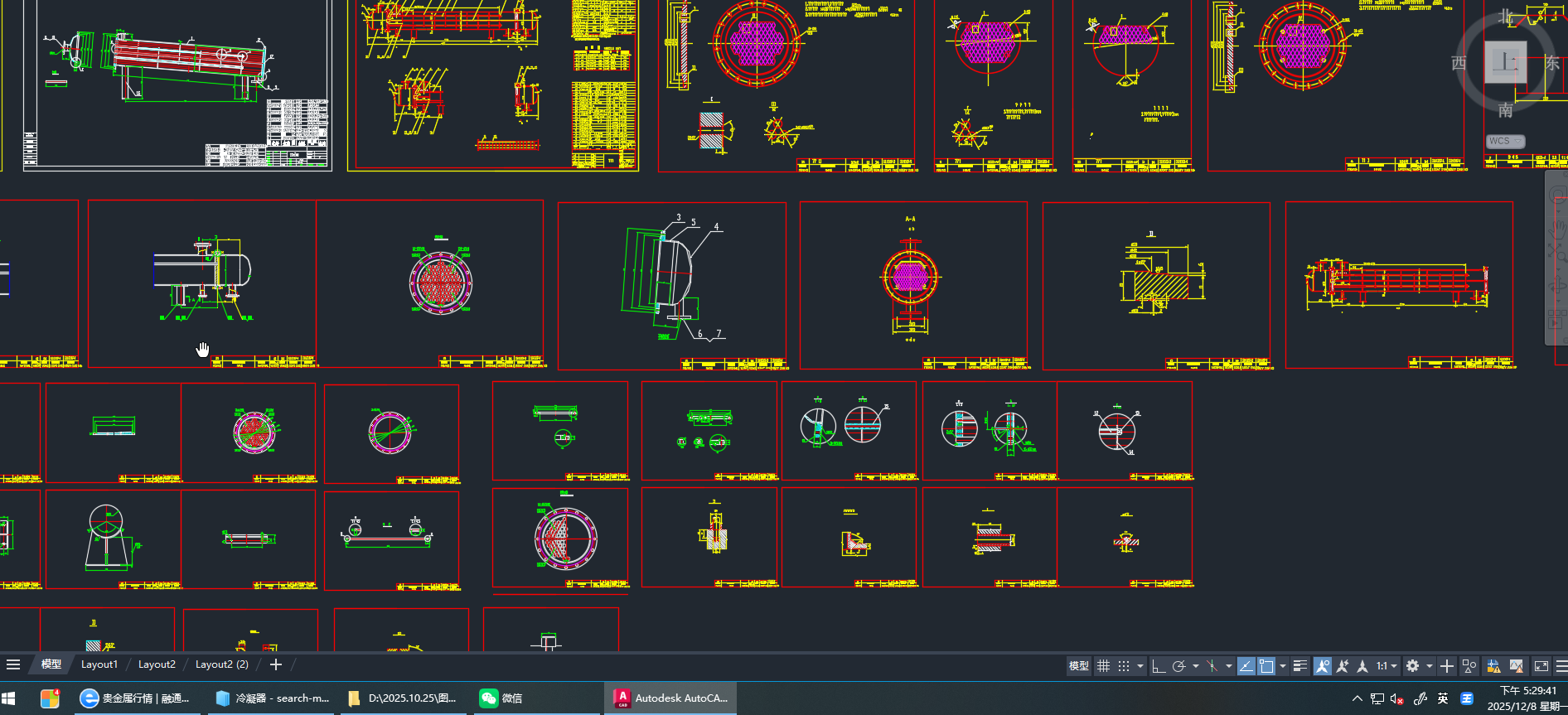 多种型号列管换热器图纸