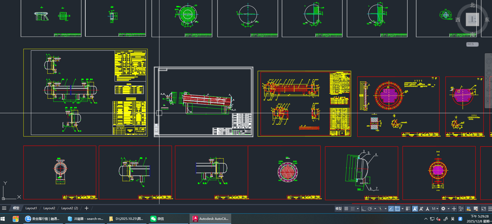多种型号列管换热器图纸