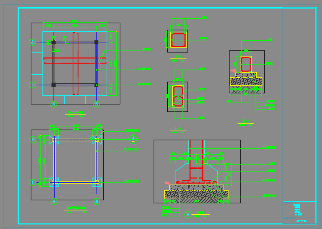 景观桥湖心平台CAD图