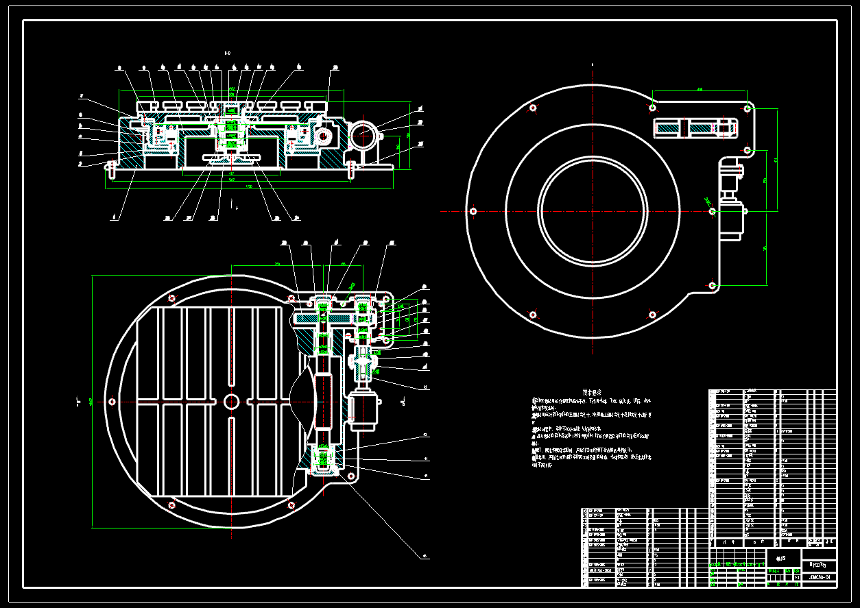 卧式数控加工中心回转工作台设计