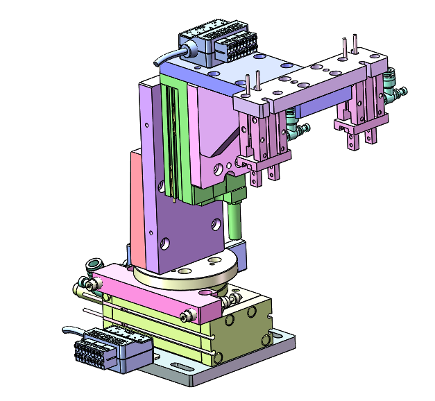 双气缸旋转摆料机构