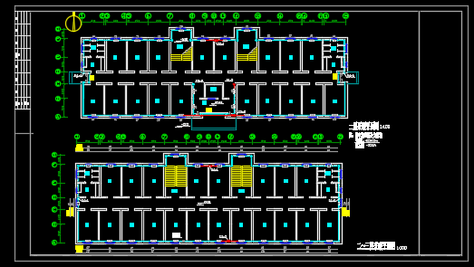 三层宿舍楼暖通及给排水施工图纸