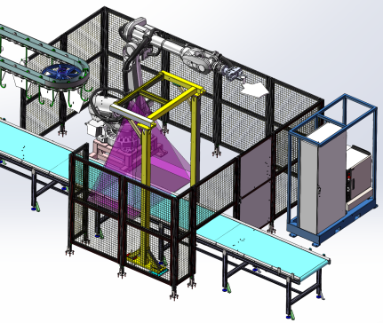 铸造件悬挂链上料抛丸项目