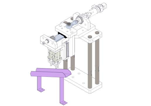 使用鱼眼接头的气缸移载机构