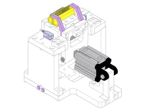 基于连杆机构的气动压紧机构