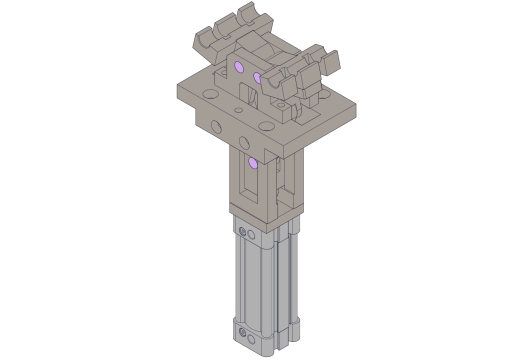 基于连杆机构的气动抱紧机构