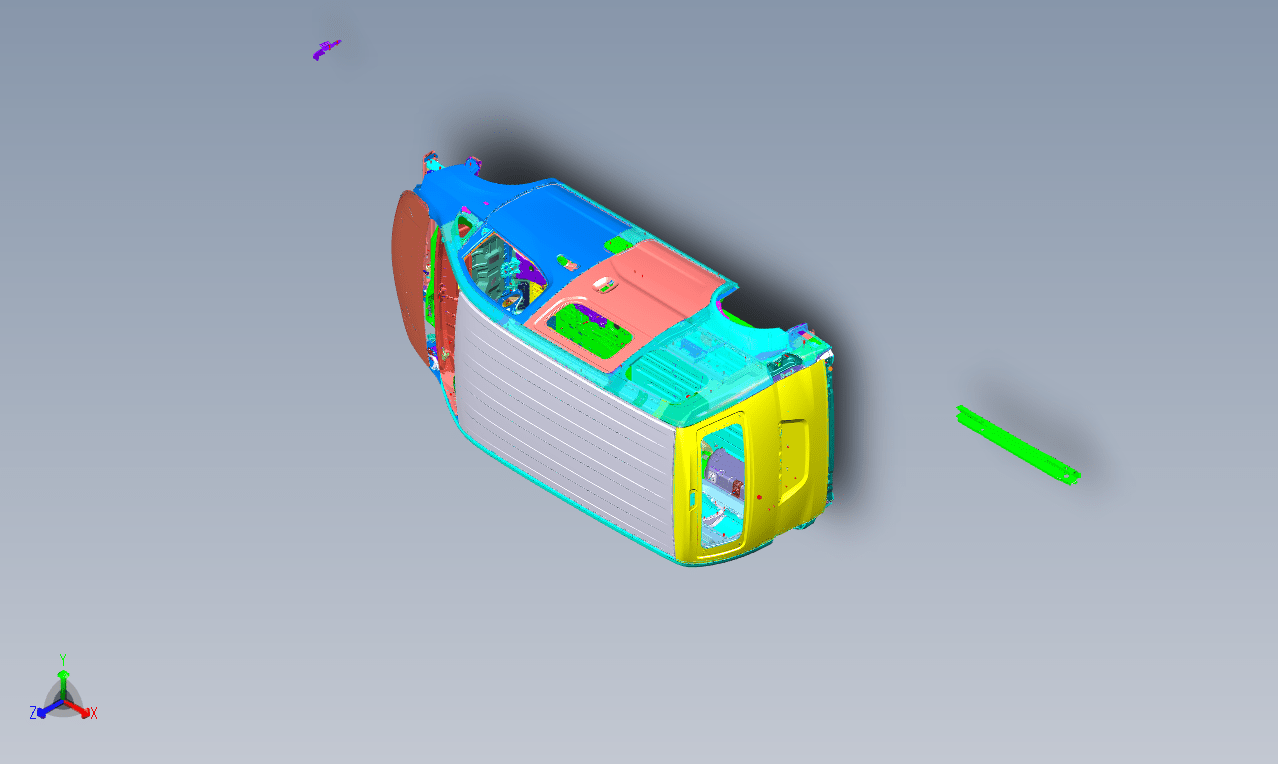 日产NV200汽车床身系统设计三维图纸