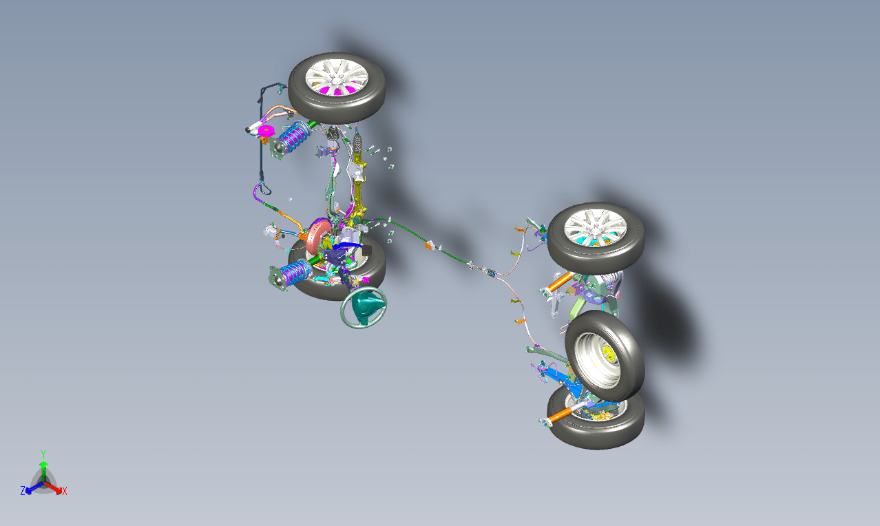 马自达CX7汽车底盘系统设计三维图纸