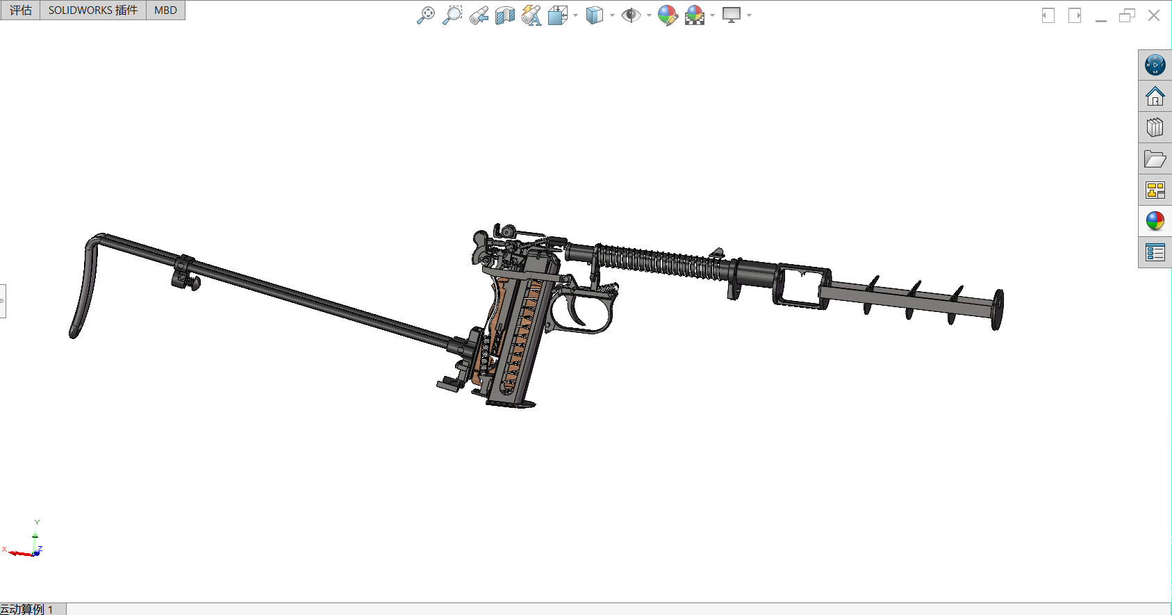 APS冲锋手枪消音版模型