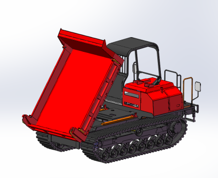 C50R型履带搬运车   自卸车厢 三开门