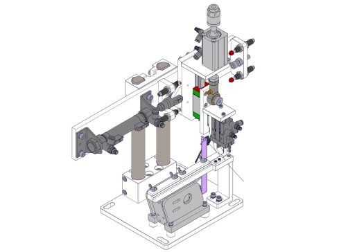 使用Y型接头的气缸移载机构