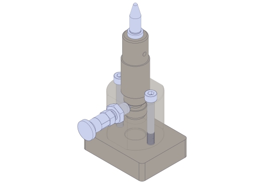 基于旋钮柱塞的快换治具机构