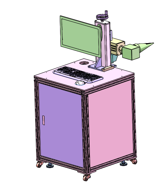 激光打标机带键盘和机柜