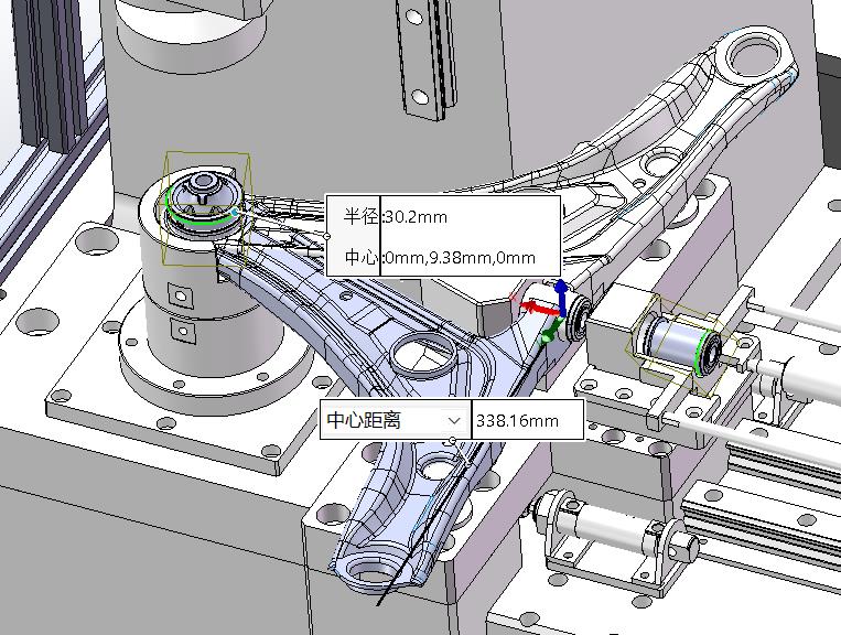 汽车摆臂胶套双轴液压压装机