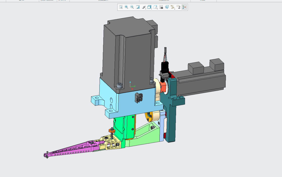 LED固晶摆臂机构三维stp+Creo