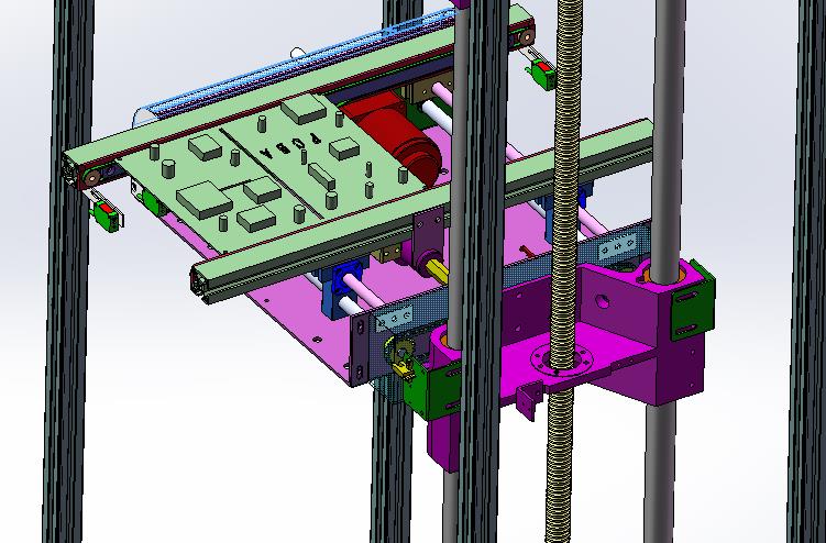 双工位手动调宽自动升降输送机-丝杠提升机
