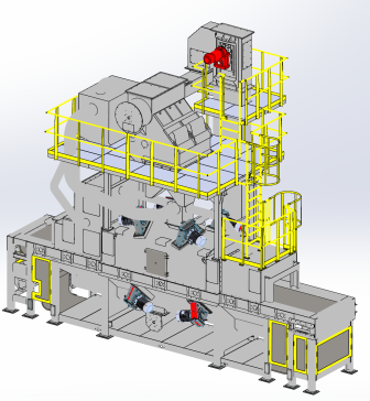 网带式抛丸机总图