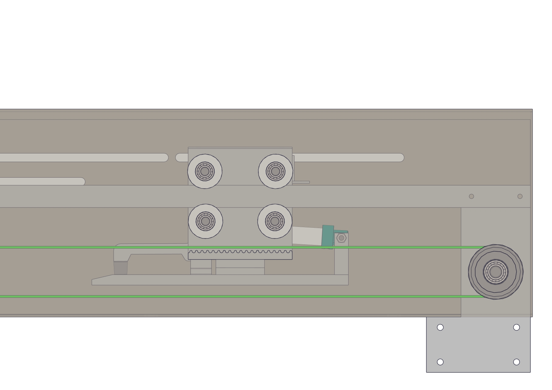 基于同步带输送的气动拉袋机构
