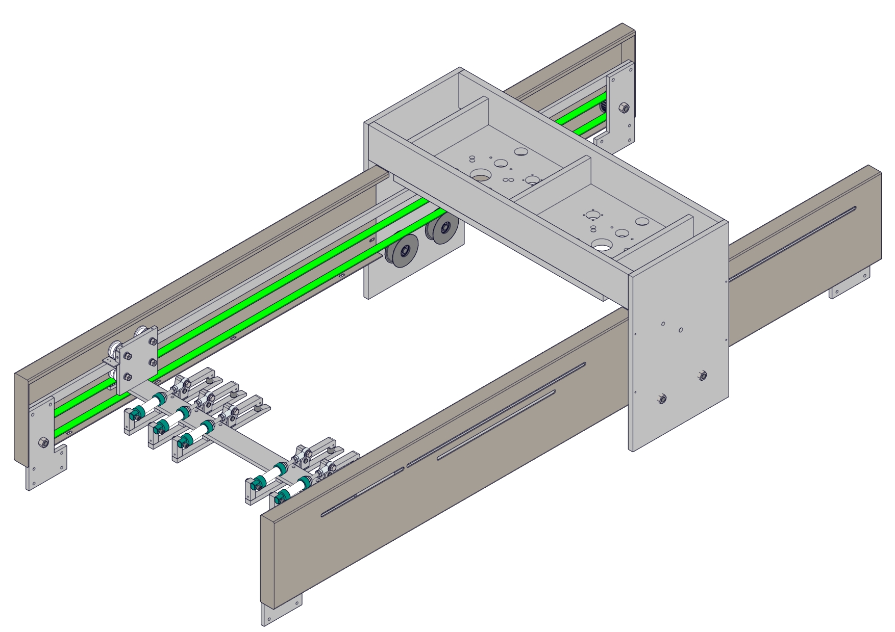 基于同步带输送的气动拉袋机构