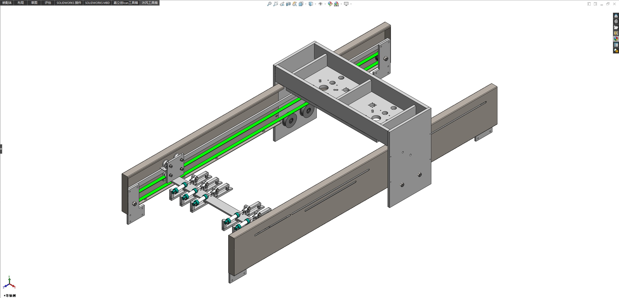 基于同步带输送的气动拉袋机构