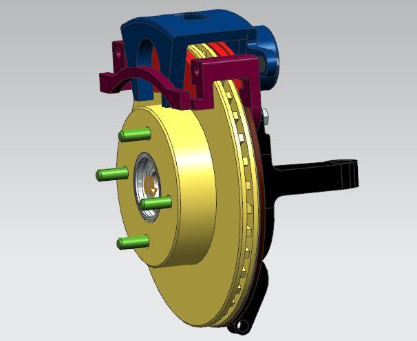 P121-基于桑塔纳的盘式制动器的设计及三维UG仿真+答辩PPT