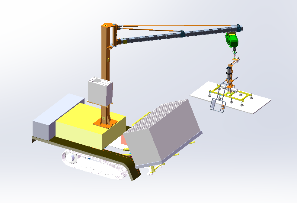 履带小车+助力臂机械搬运