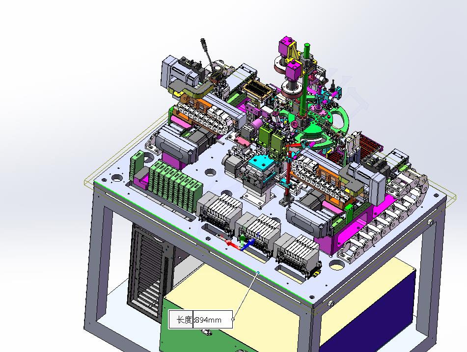机械手自动上下料-四工位转盘-视觉检测自动点胶机