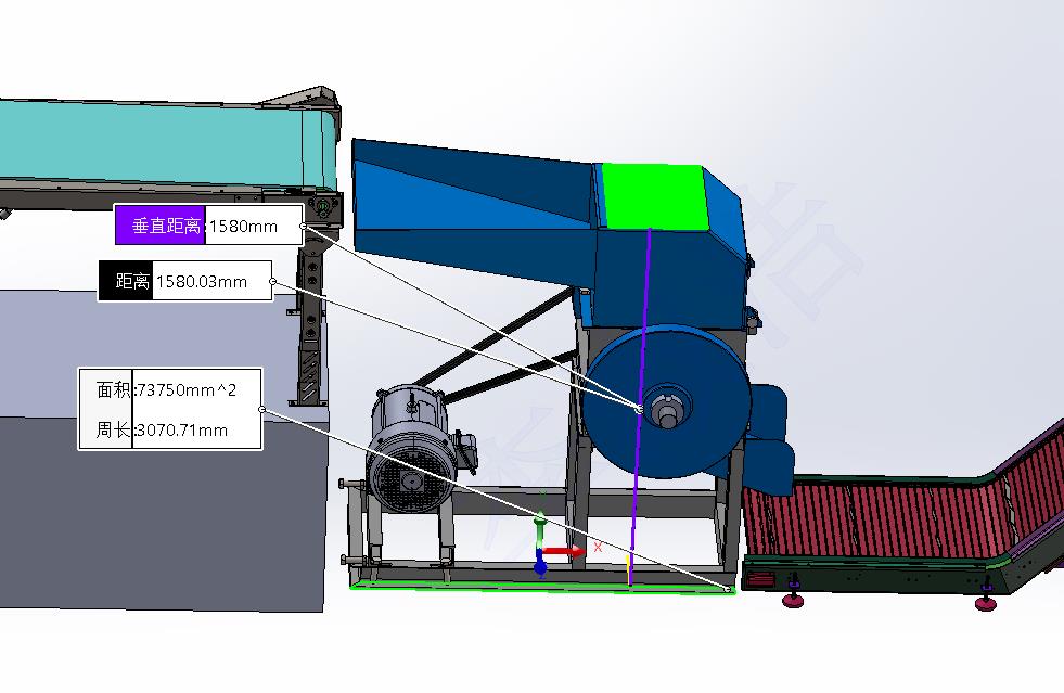 三瓦刀片塑料自动破碎粉碎输送系统-自动上料-自动入筐