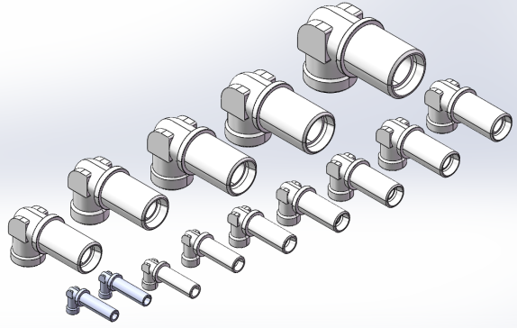 卡套式隔壁直角接头 14款