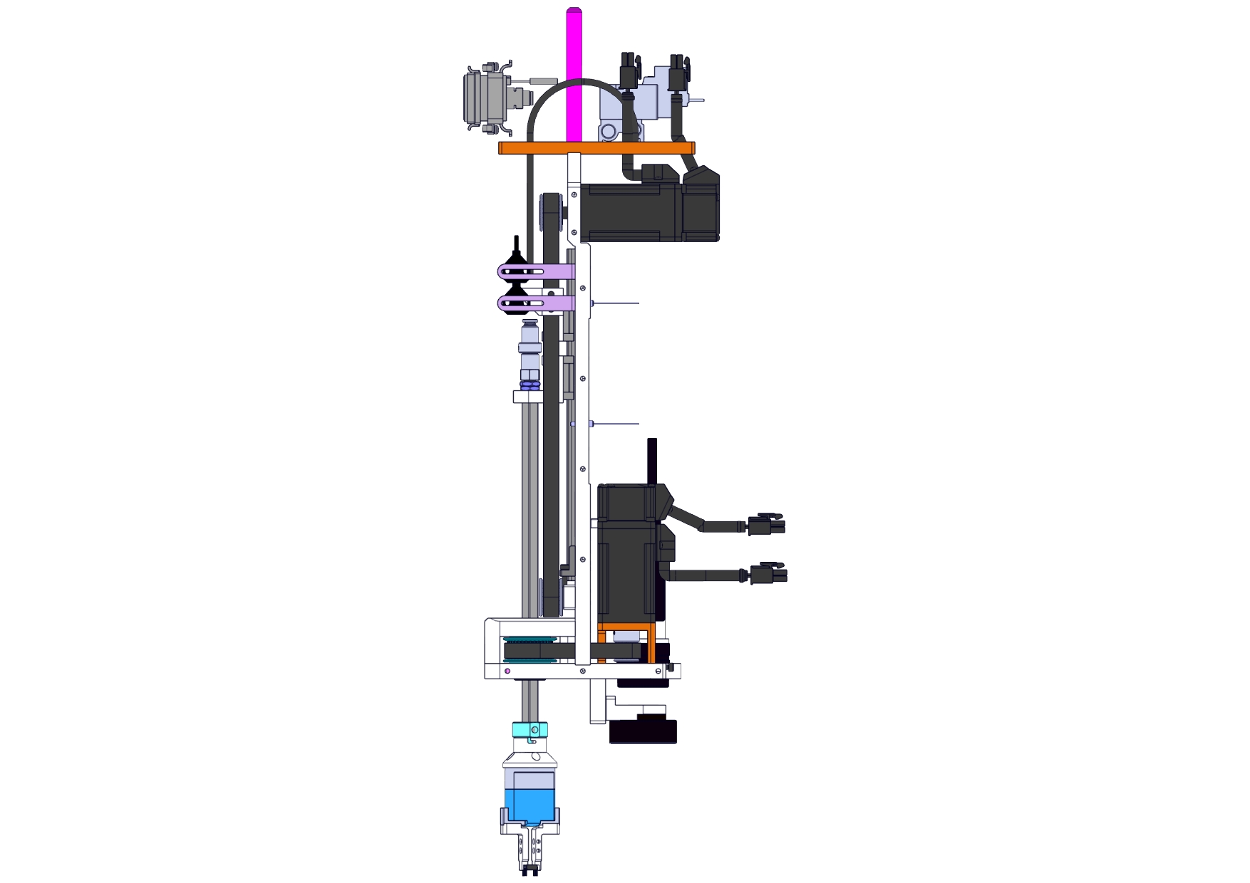 带视觉功能的四头插件机构