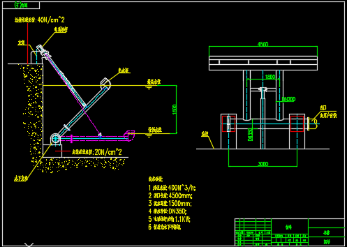 SBR工艺池旋转式滗水器平面图