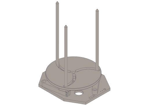 可调直径的圆盘放置组件