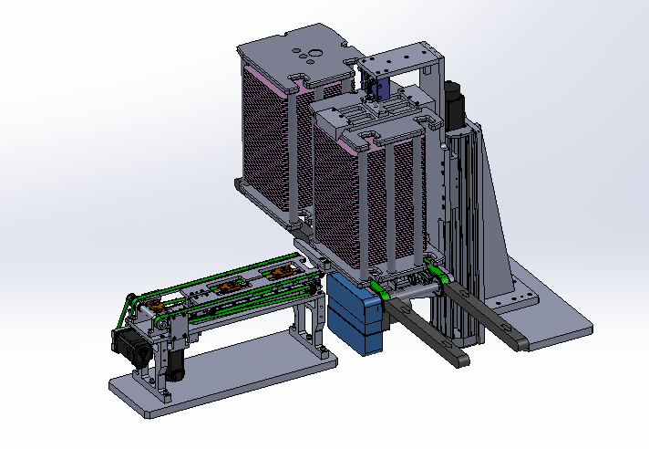 可伸缩皮带上料机构