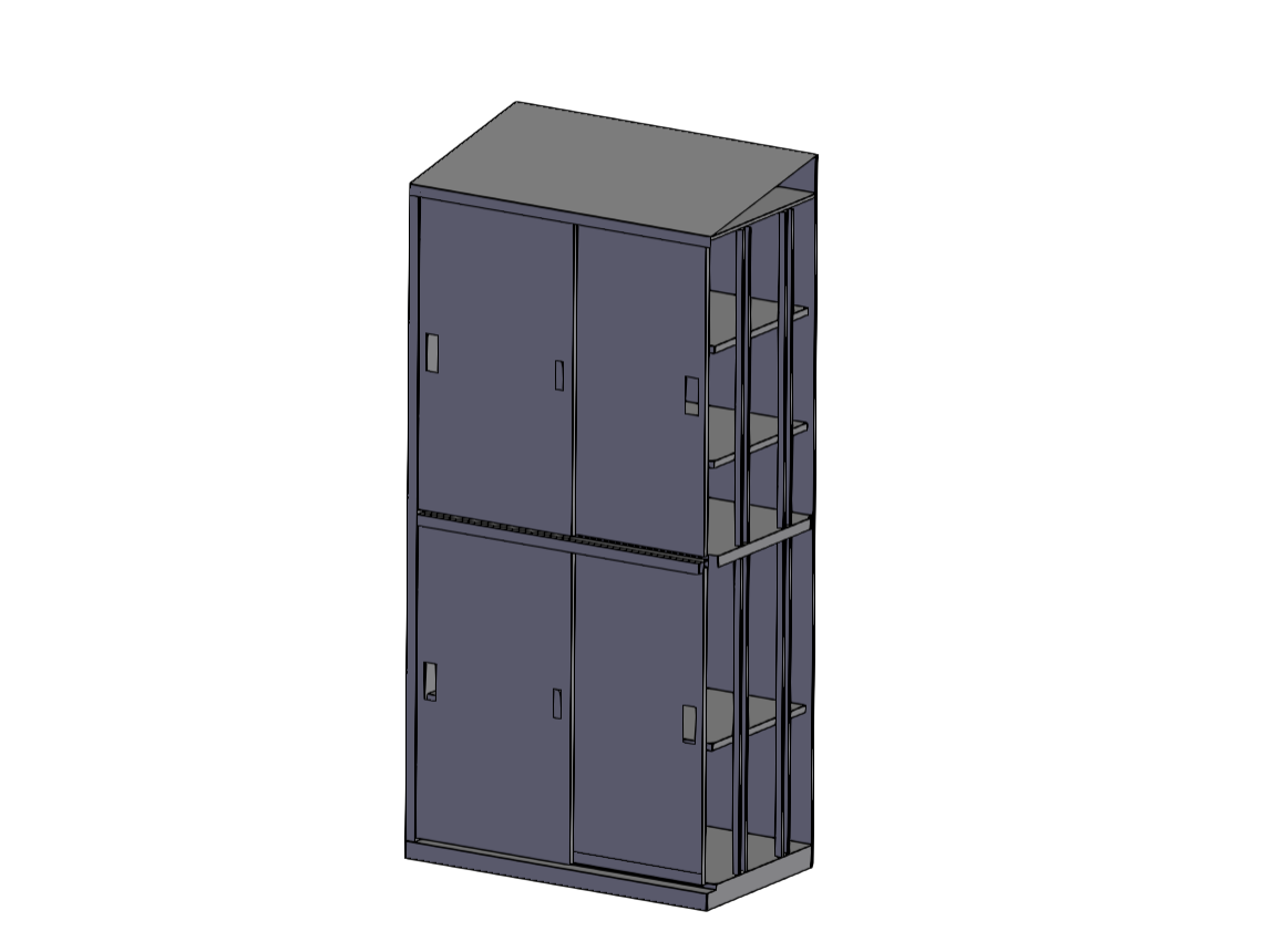 四门不锈钢推拉衣柜