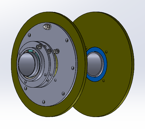 混合机两端轴密封装配