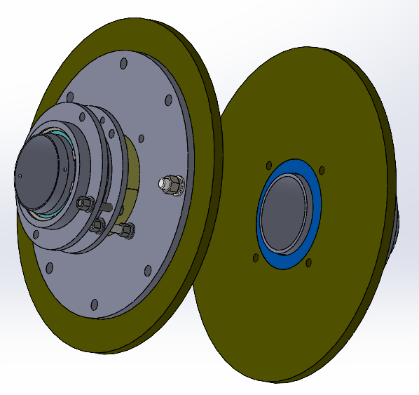 混合机两端轴密封装配