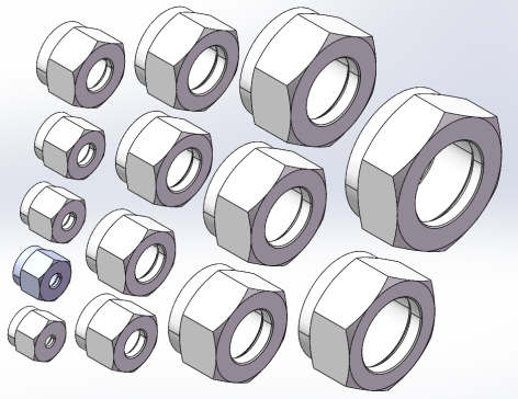 卡套式管接头用螺母 14款